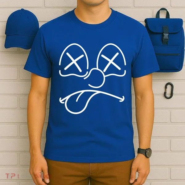 Cartoon Dead Eyes Face T-Shirt