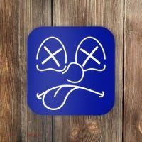 Cartoon Dead Eyes Face Coaster thumb 0