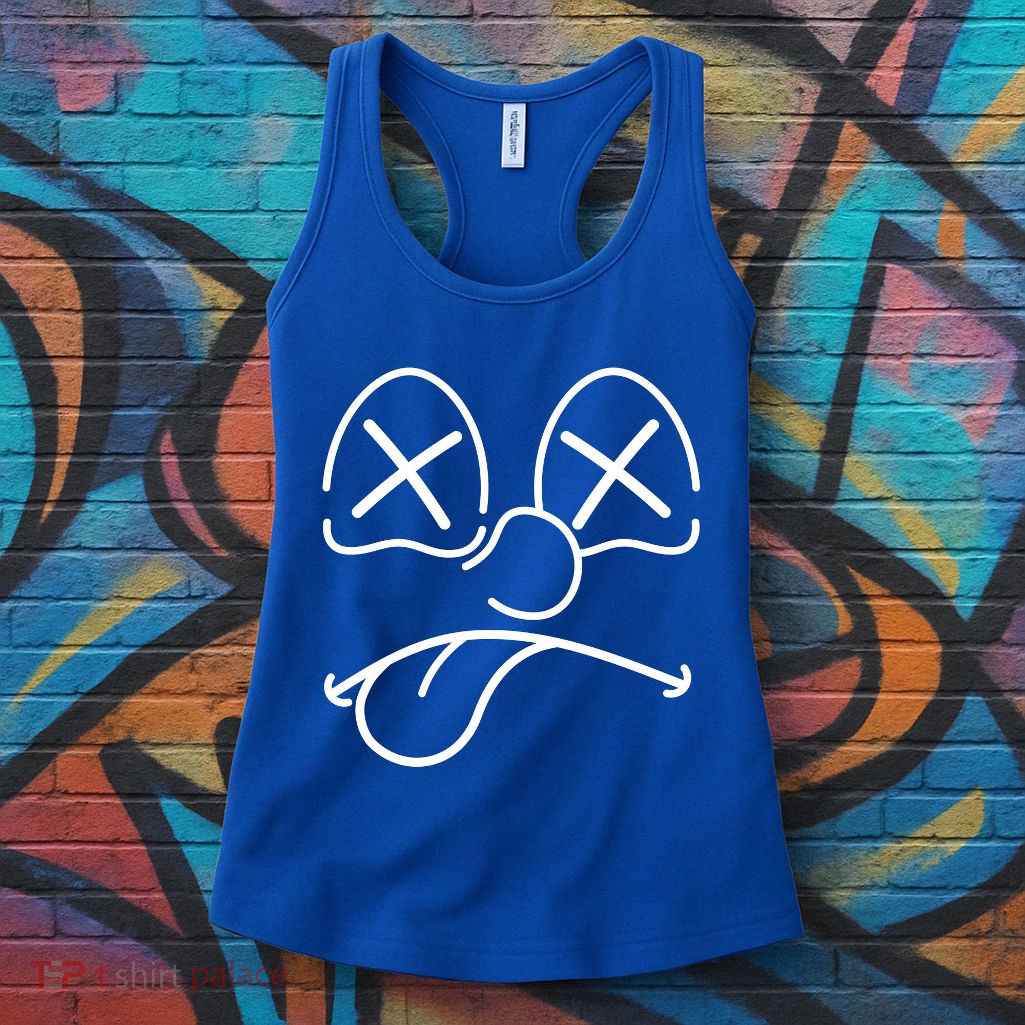 Cartoon Dead Eyes Face Women's Tank Top