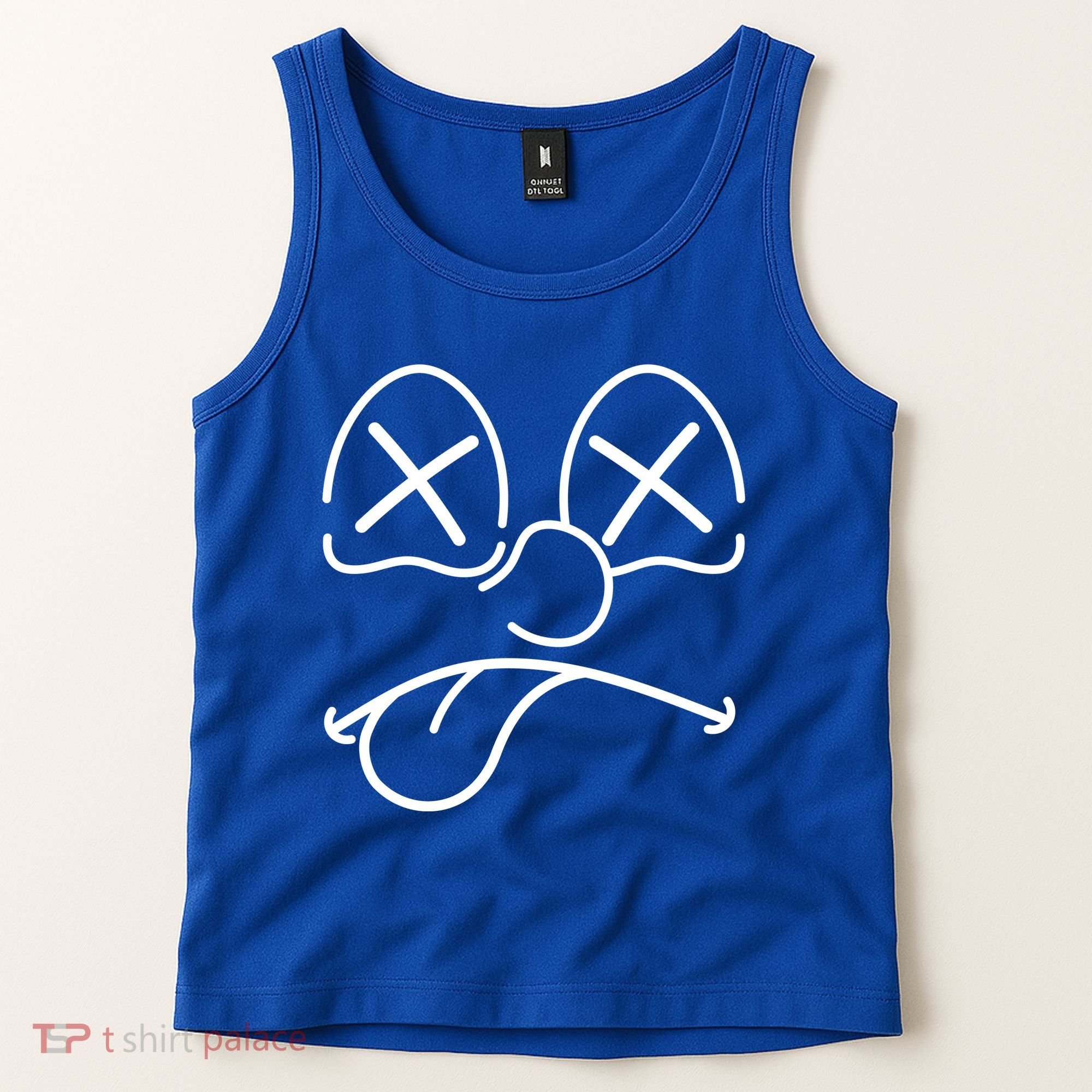 Cartoon Dead Eyes Face Tank Top