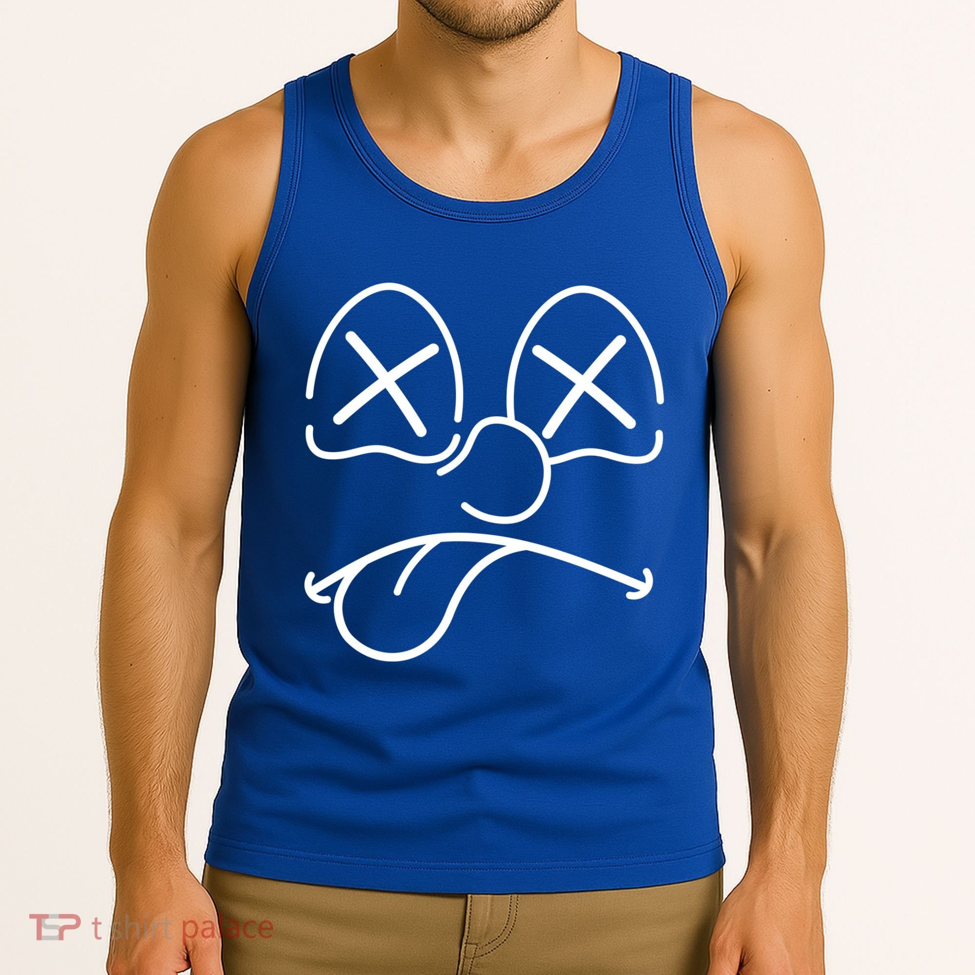 Cartoon Dead Eyes Face Tank Top