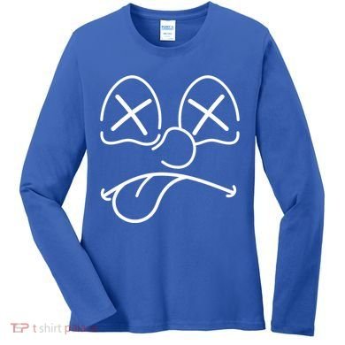 Cartoon Dead Eyes Face Women's Long Sleeve Shirt