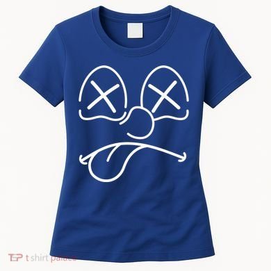 Cartoon Dead Eyes Face Women's T-Shirt