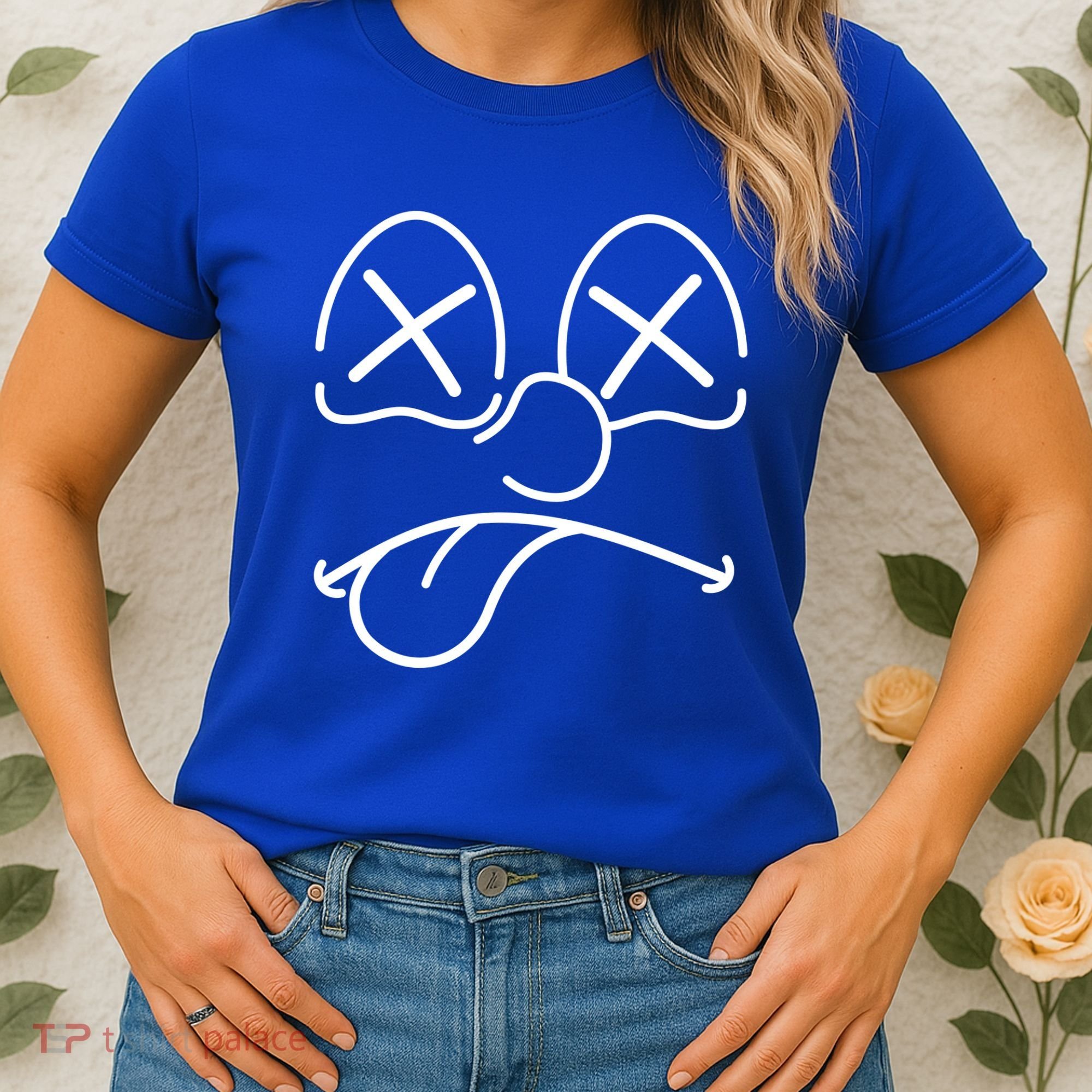Cartoon Dead Eyes Face Women's T-Shirt