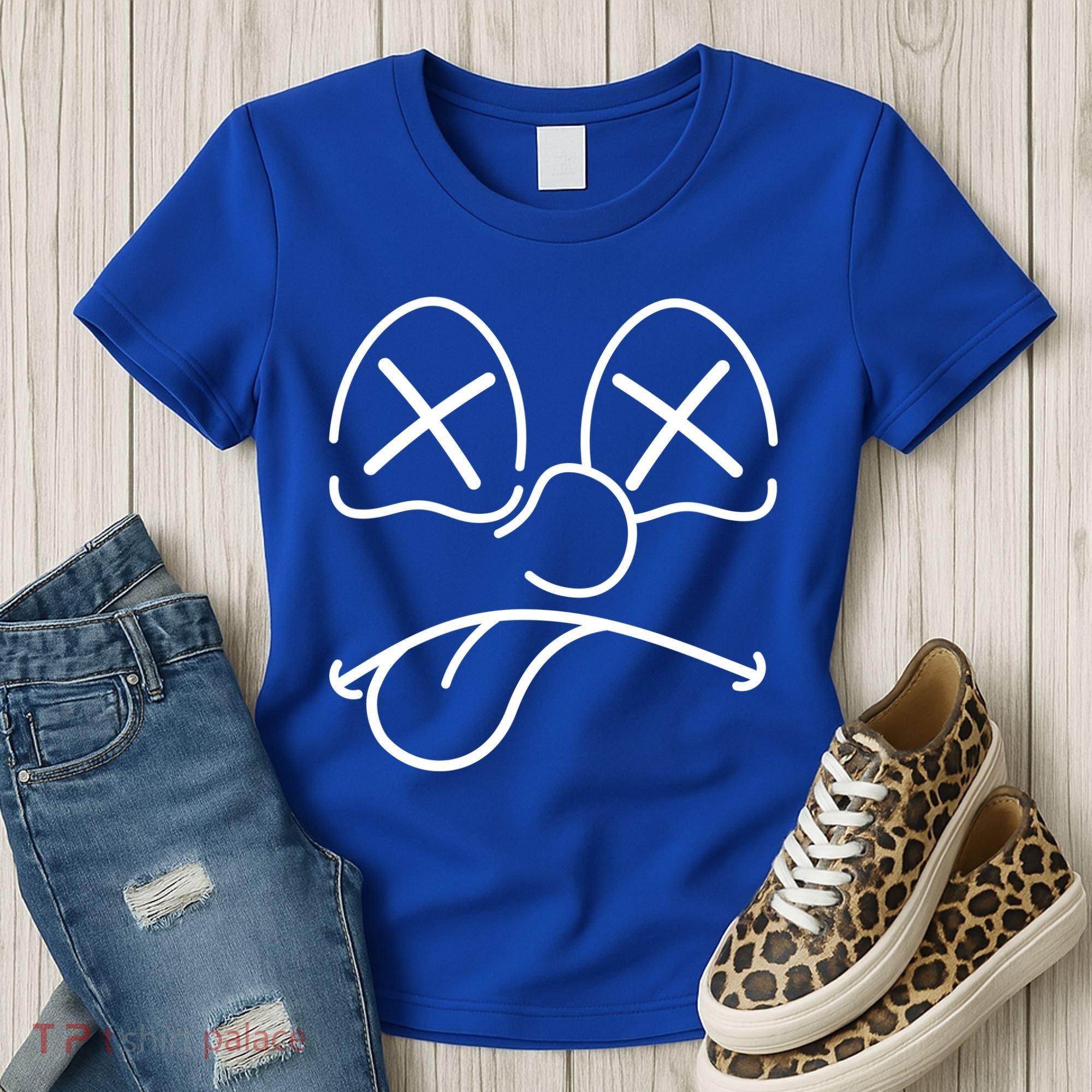 Cartoon Dead Eyes Face Women's T-Shirt
