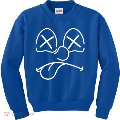 Cartoon Dead Eyes Face Kids Sweatshirt