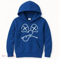 Cartoon Dead Eyes Face Kids Hoodie thumb 0