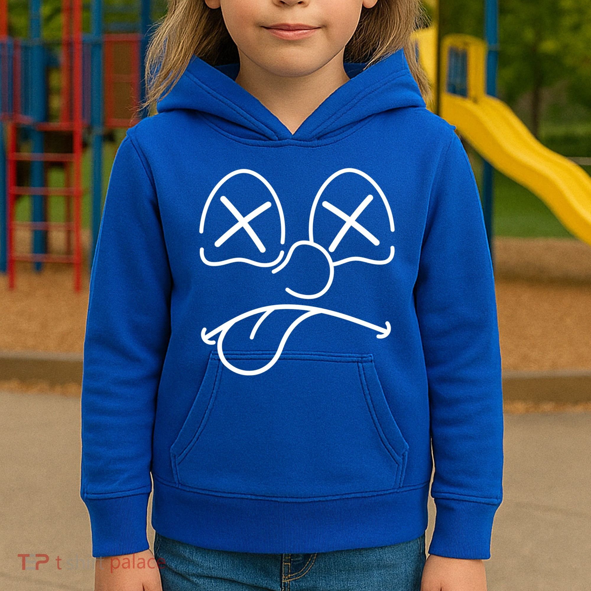 Cartoon Dead Eyes Face Kids Hoodie