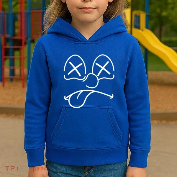 Cartoon Dead Eyes Face Kids Hoodie