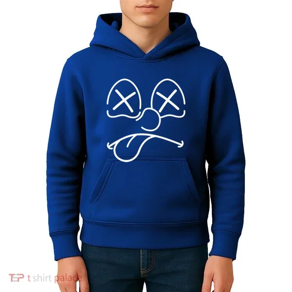 Cartoon Dead Eyes Face Kids Hoodie