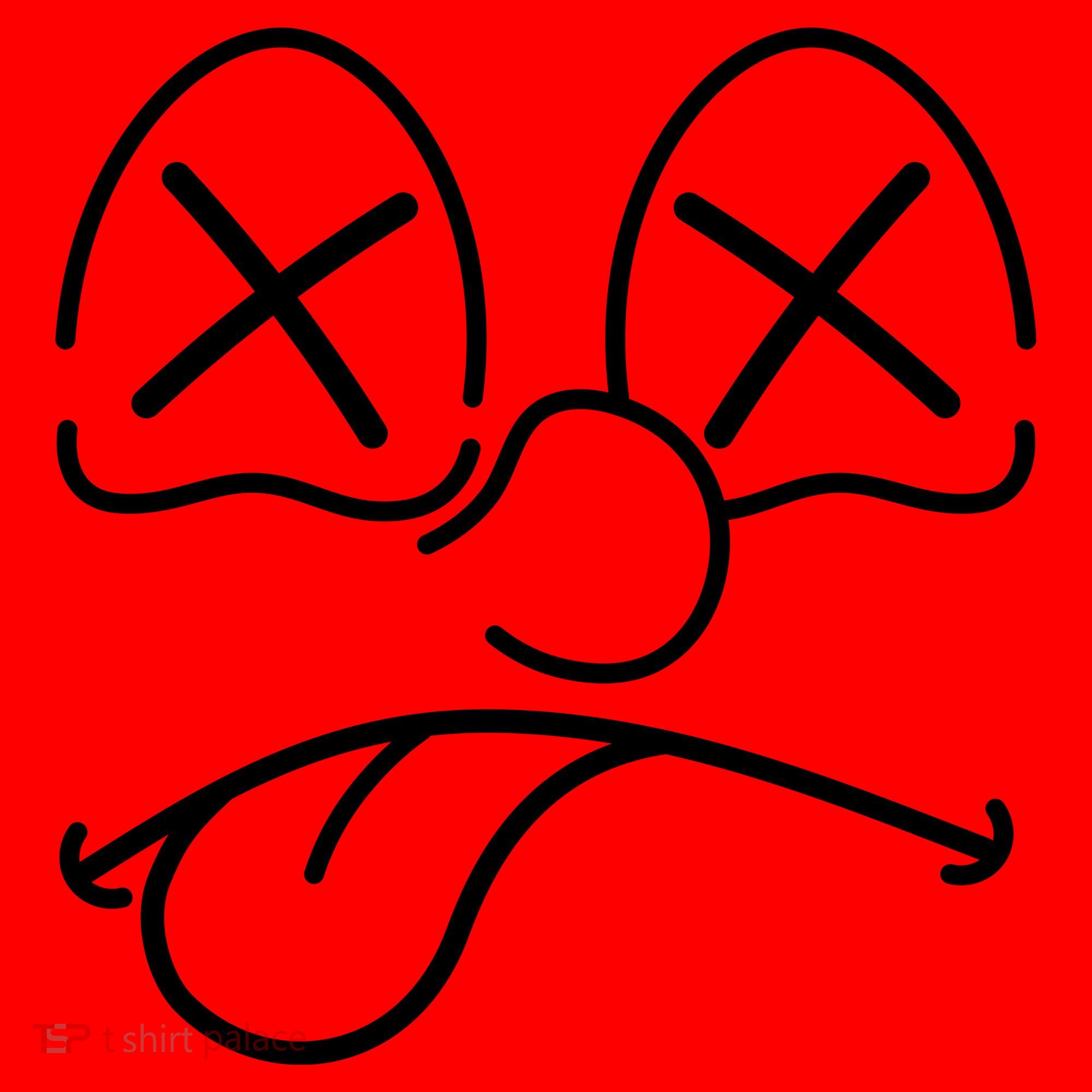 Cartoon Dead Eyes Face Santa Hat