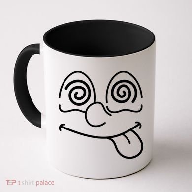 Cartoon Dizzy Eyes Face Coffee Mug