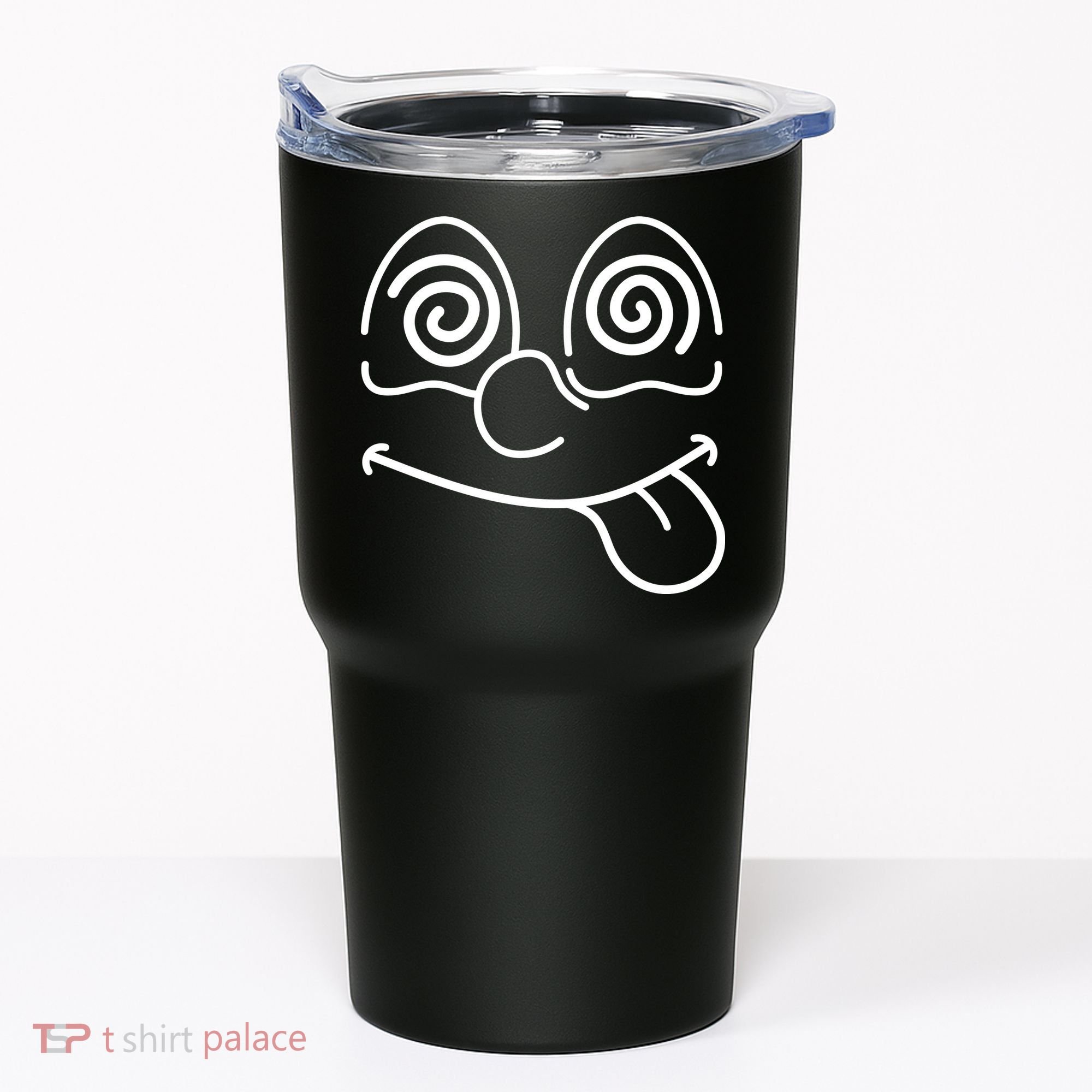 Cartoon Dizzy Eyes Face Tumbler