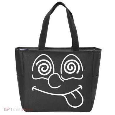 Cartoon Dizzy Eyes Face Tote Bag