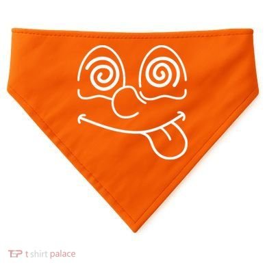 Cartoon Dizzy Eyes Face USA-Made Doggie Bandana