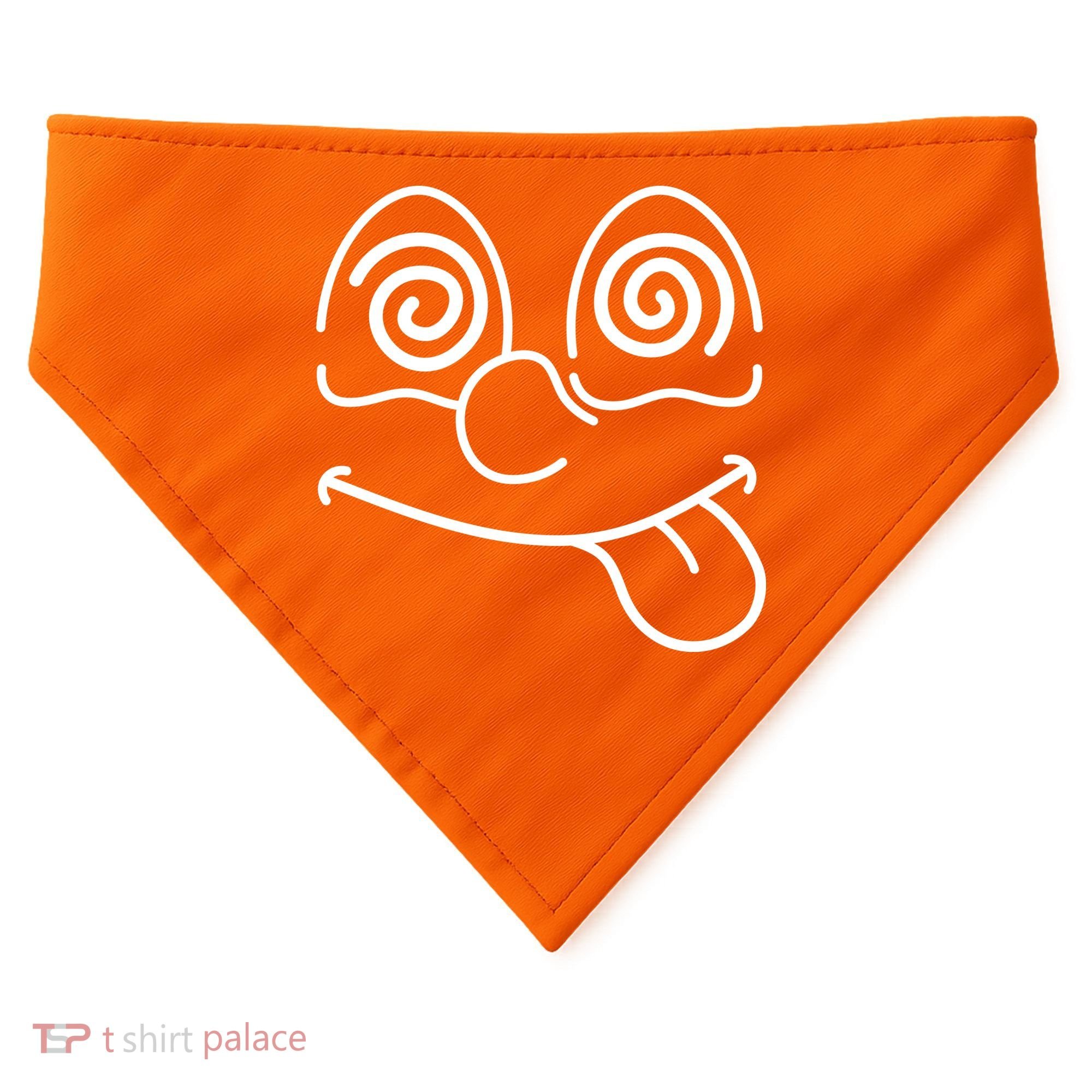 Cartoon Dizzy Eyes Face USA-Made Doggie Bandana