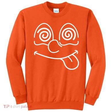 Cartoon Dizzy Eyes Face Sweatshirt
