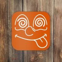 Cartoon Dizzy Eyes Face Coaster thumb 0