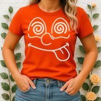 Cartoon Dizzy Eyes Face Women's T-Shirt thumb 2