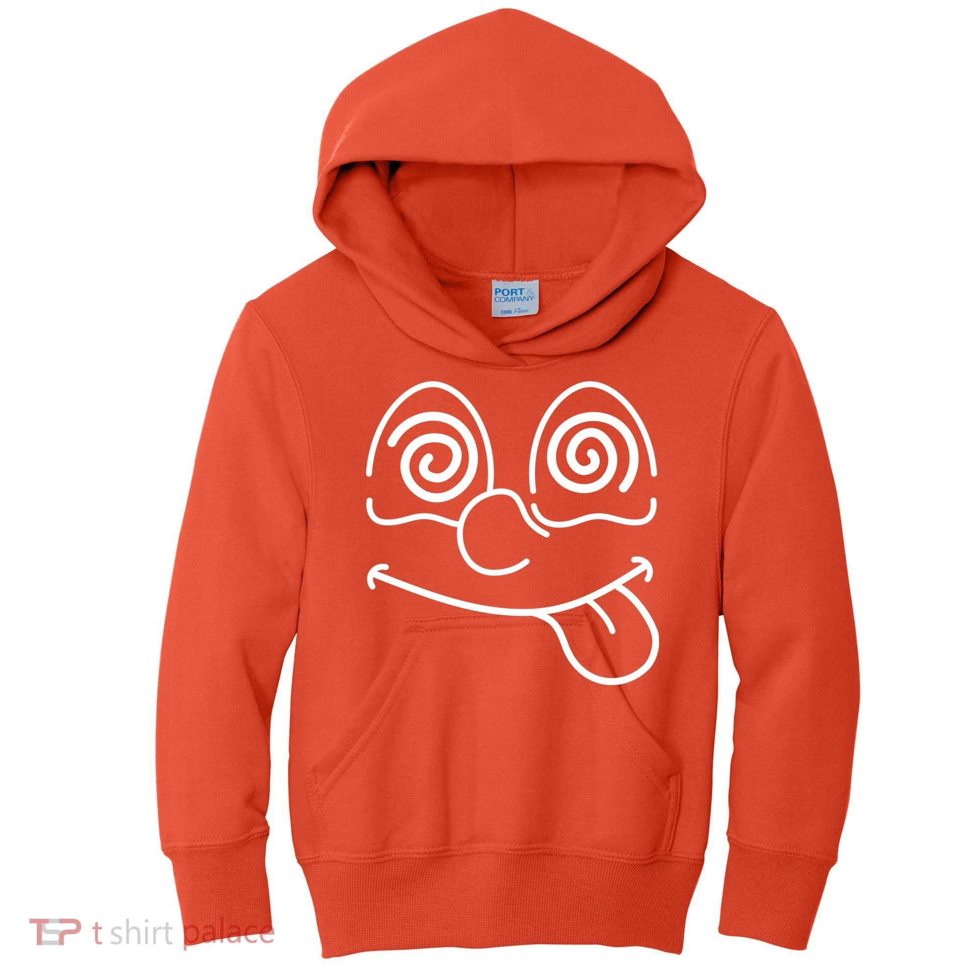 Cartoon Dizzy Eyes Face Kids Hoodie