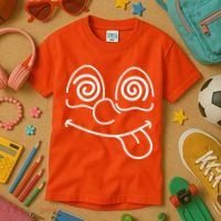Cartoon Dizzy Eyes Face Kids T-Shirt thumb 3