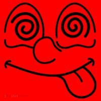 Cartoon Dizzy Eyes Face Santa Hat thumb 1