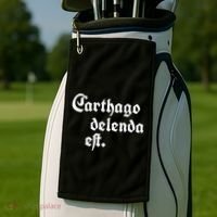 Carthago Delenda Est Golf Towel thumb 2
