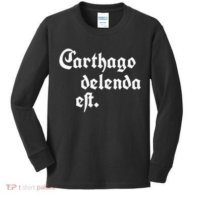 Carthago Delenda Est Kids Long Sleeve Shirt