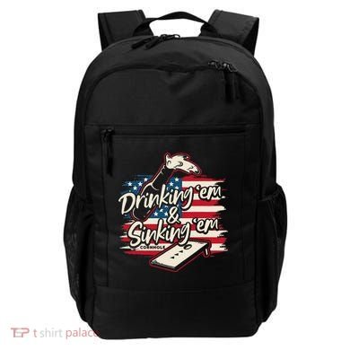 Cornhole Drinking Em Sinking Em 4th Of July Backpack