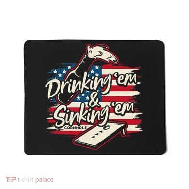 Cornhole Drinking Em Sinking Em 4th Of July Mousepad