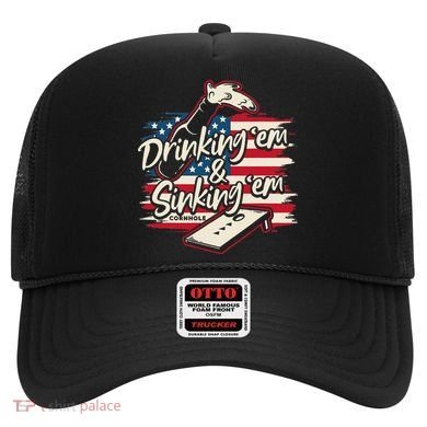 Cornhole Drinking Em Sinking Em 4th Of July Hat