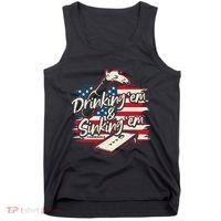 Cornhole Drinking Em Sinking Em 4th Of July Tank Top thumb 0
