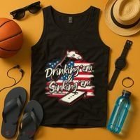 Cornhole Drinking Em Sinking Em 4th Of July Tank Top thumb 4