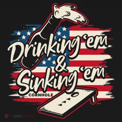 Cornhole Drinking Em Sinking Em 4th Of July Visor