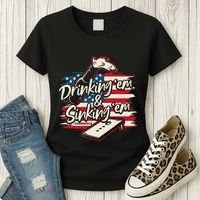 Cornhole Drinking Em Sinking Em 4th Of July Women's T-Shirt thumb 3