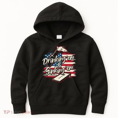 Cornhole Drinking Em Sinking Em 4th Of July Kids Hoodie