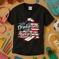 Cornhole Drinking Em Sinking Em 4th Of July Kids T-Shirt thumb 3