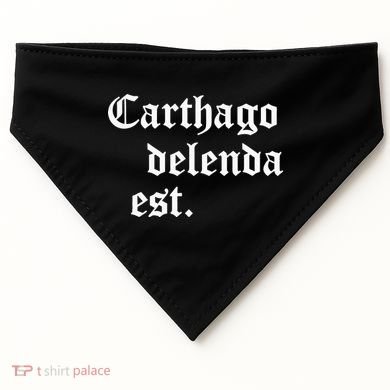 Carthago Delenda Est Latin Phrase Cato Speech Carthage Quote USA-Made Doggie Bandana