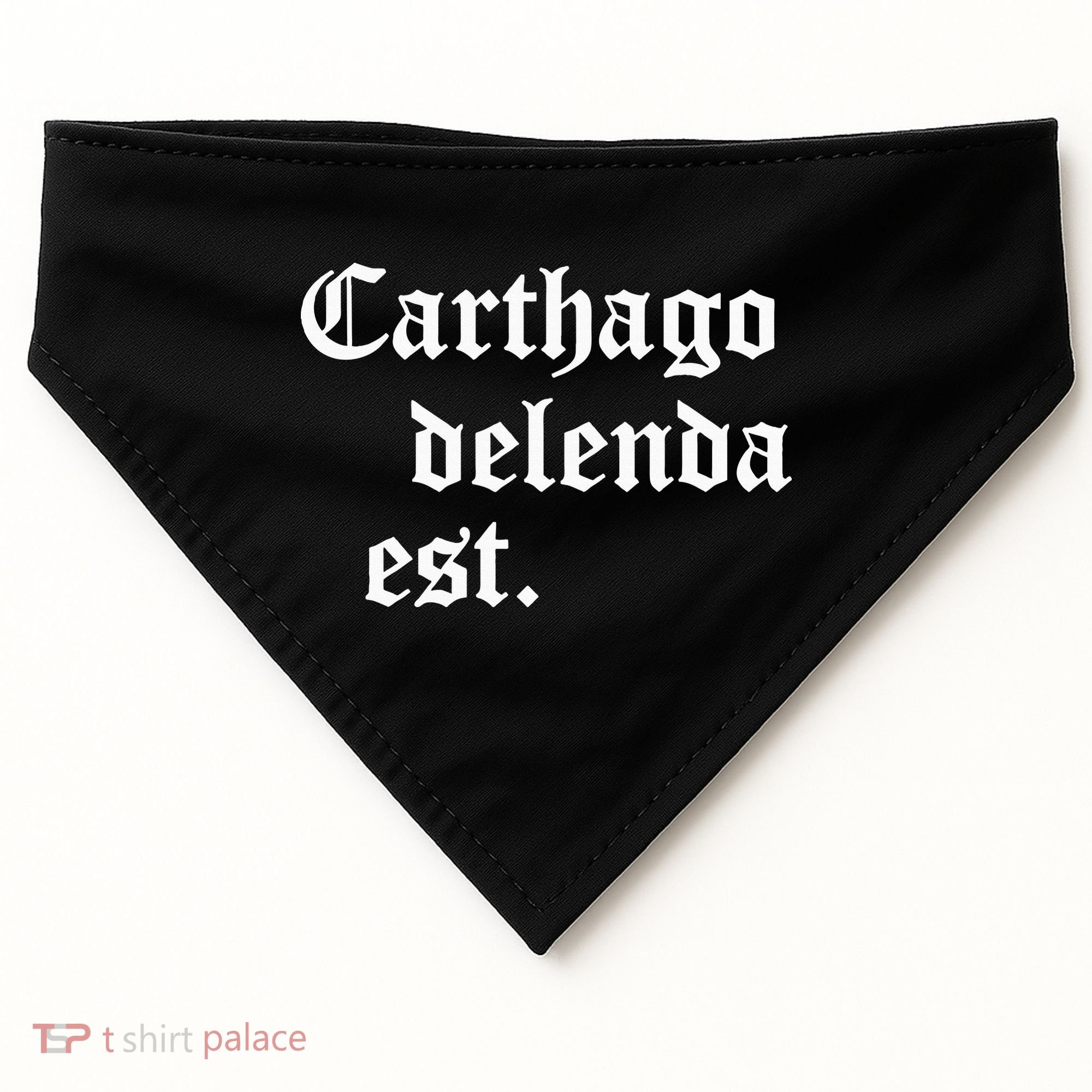 Carthago Delenda Est Latin Phrase Cato Speech Carthage Quote USA-Made Doggie Bandana