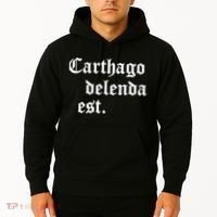 Carthago Delenda Est Latin Phrase Cato Speech Carthage Quote Hoodie thumb 2