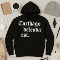 Carthago Delenda Est Latin Phrase Cato Speech Carthage Quote Hoodie thumb 3