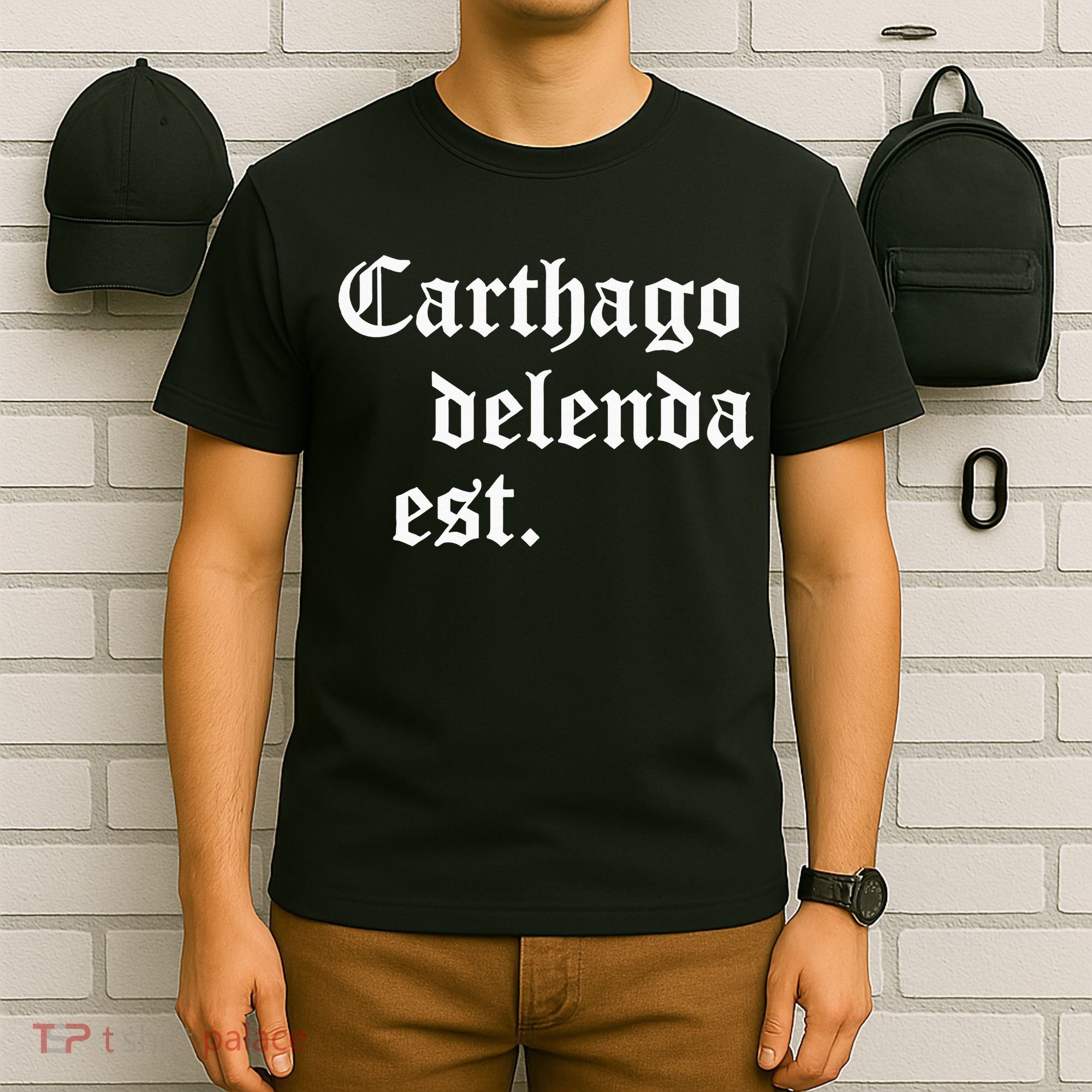 Carthago Delenda Est Latin Phrase Cato Speech Carthage Quote T-Shirt