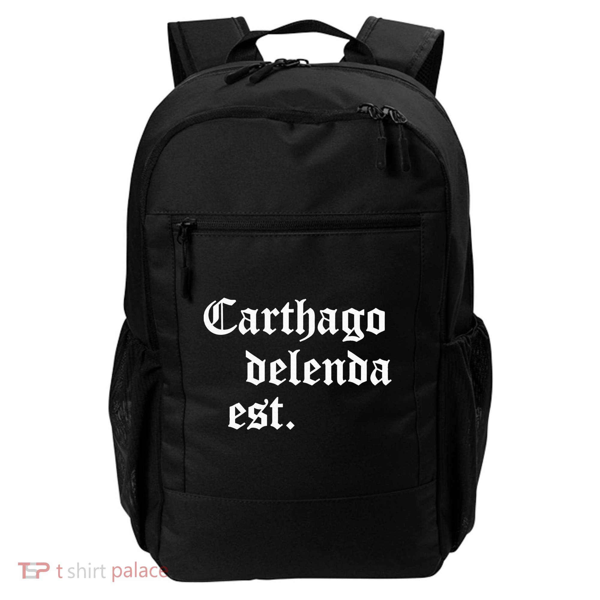 Carthago Delenda Est Latin Phrase Cato Speech Carthage Quote Backpack