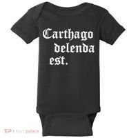 Carthago Delenda Est Latin Phrase Cato Speech Carthage Quote Baby Bodysuit thumb 0
