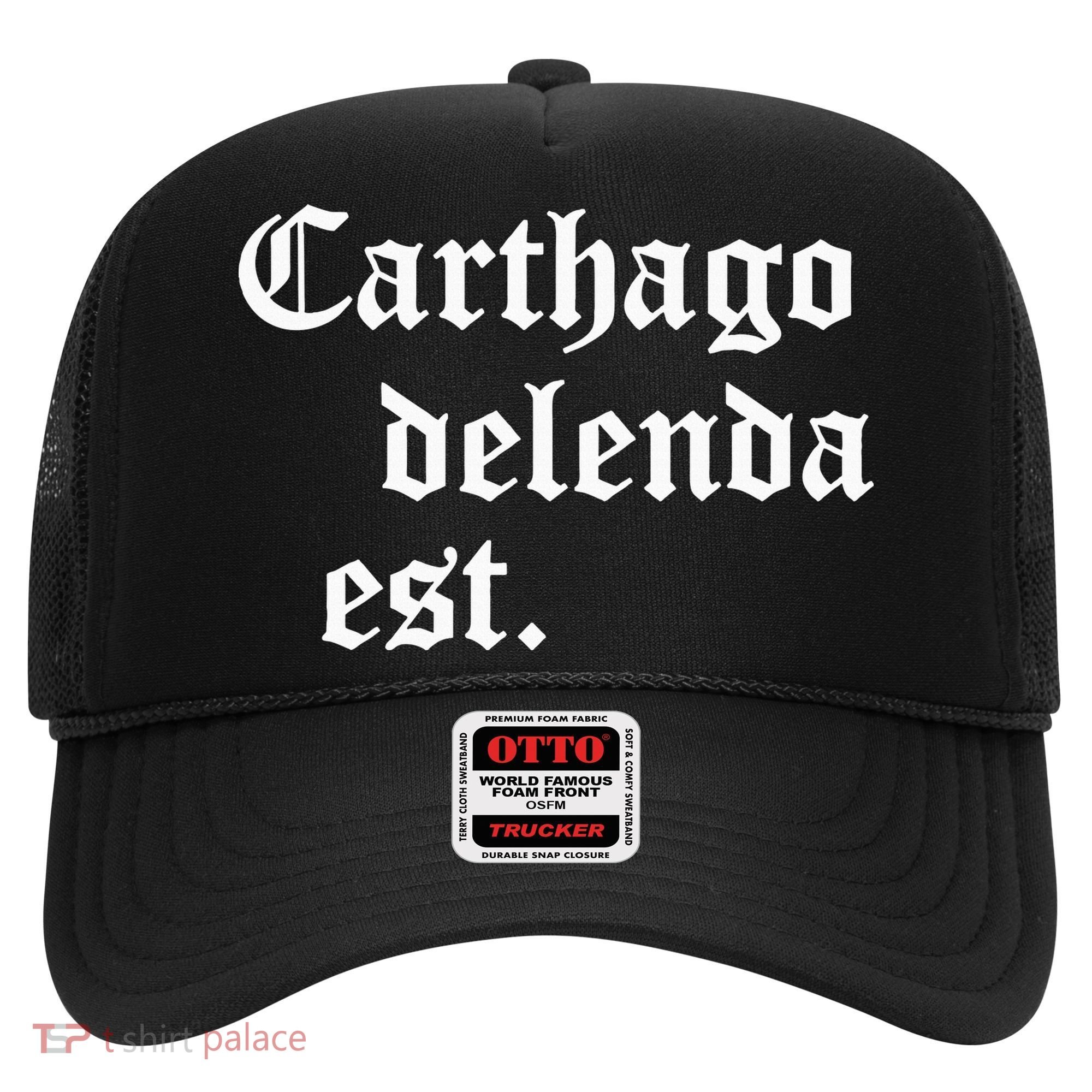Carthago Delenda Est Latin Phrase Cato Speech Carthage Quote Hat