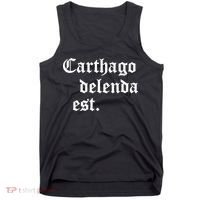 Carthago Delenda Est Latin Phrase Cato Speech Carthage Quote Tank Top thumb 0
