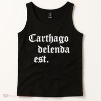 Carthago Delenda Est Latin Phrase Cato Speech Carthage Quote Tank Top thumb 2