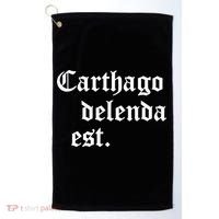 Carthago Delenda Est Latin Phrase Cato Speech Carthage Quote Golf Towel thumb 0