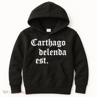 Carthago Delenda Est Latin Phrase Cato Speech Carthage Quote Kids Hoodie thumb 0