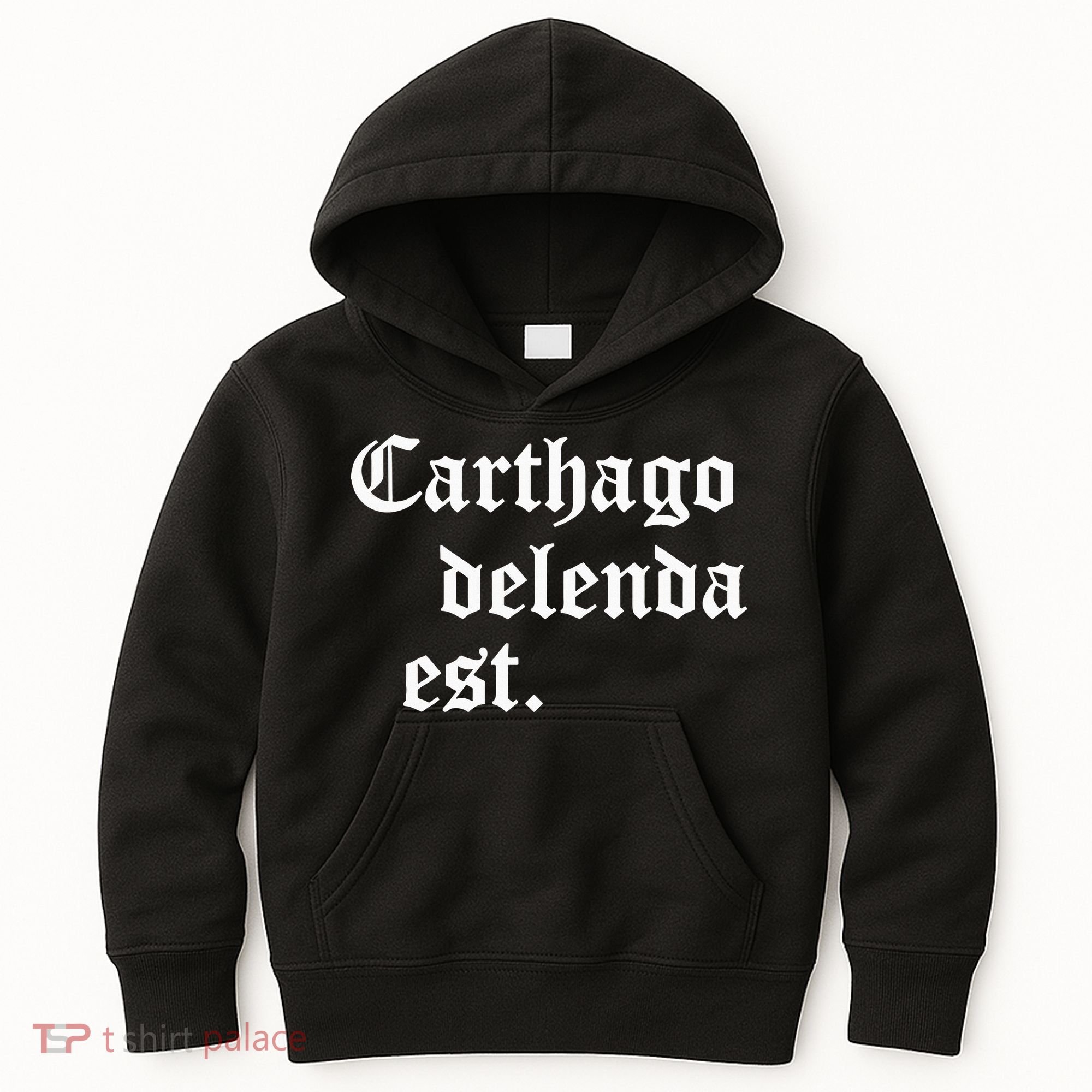 Carthago Delenda Est Latin Phrase Cato Speech Carthage Quote Kids Hoodie